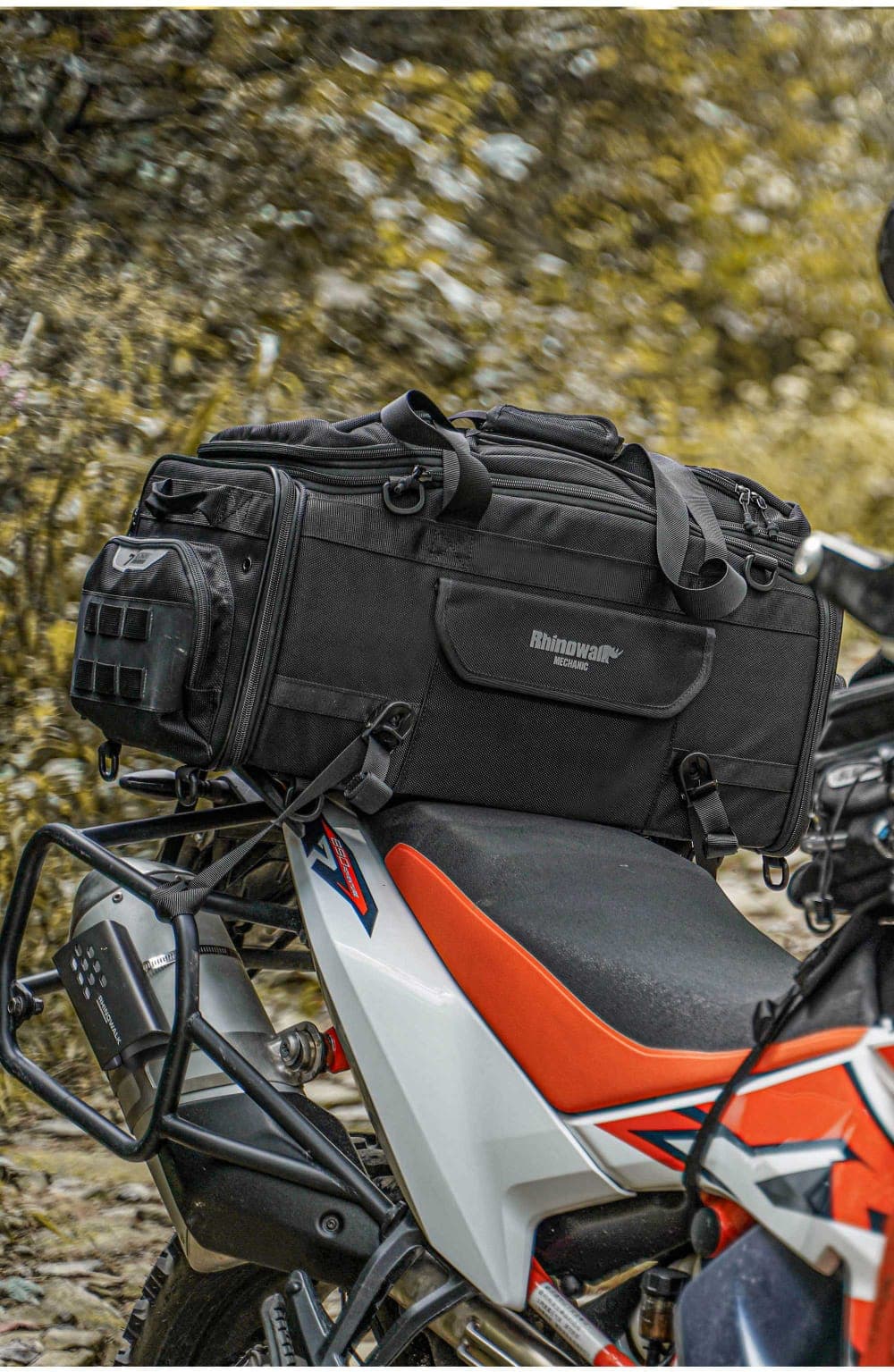 Rhino Walk Motorcycle Tail Bag – Waterproof Touring Seat Bag( 50-70 ltrs)