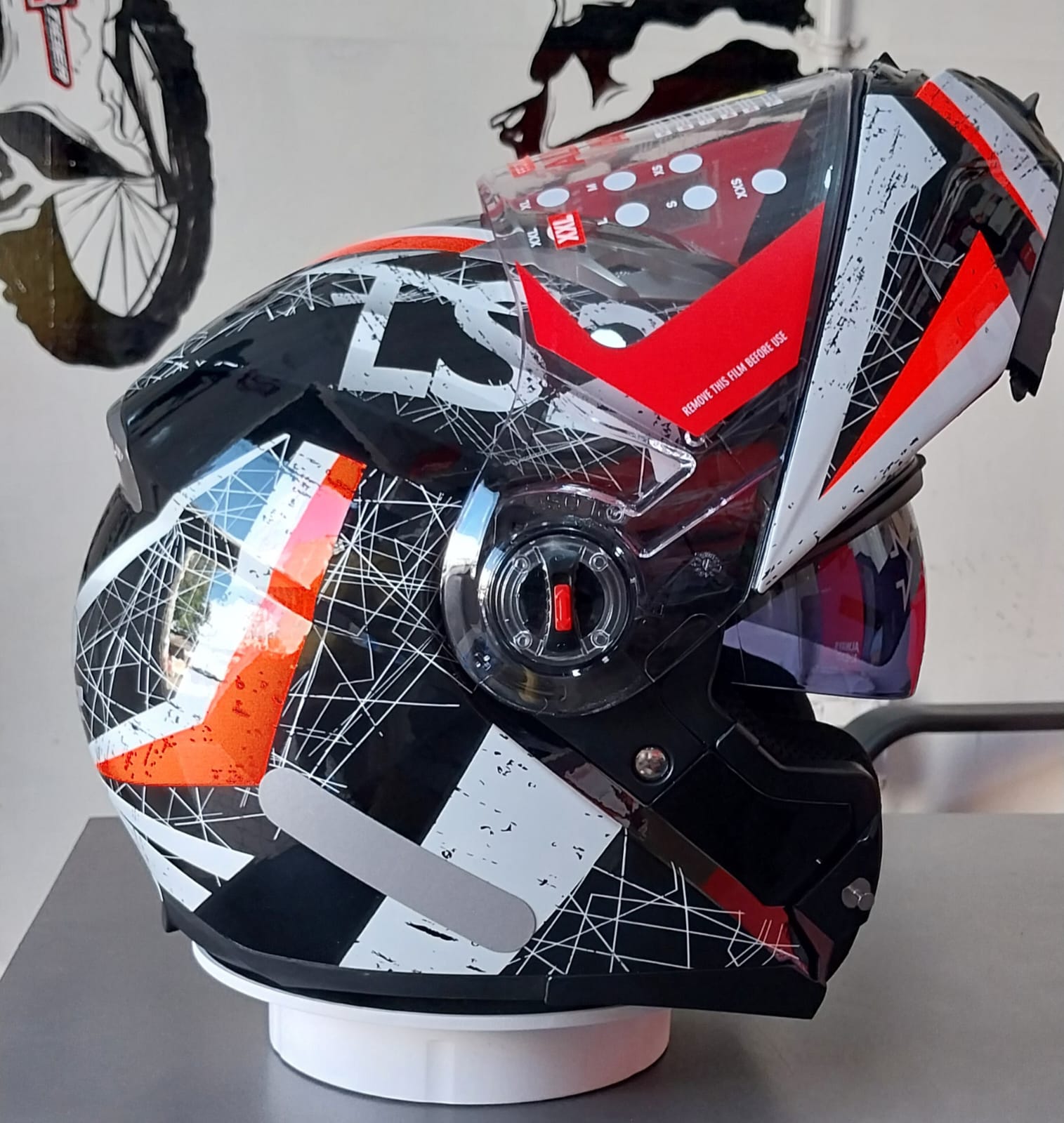 LS2 Modular Red Black White - 5524f17e-23af-47c0-b95c-332dcd62e9f4.jpg | Premium Motorcycle Gear Kenya